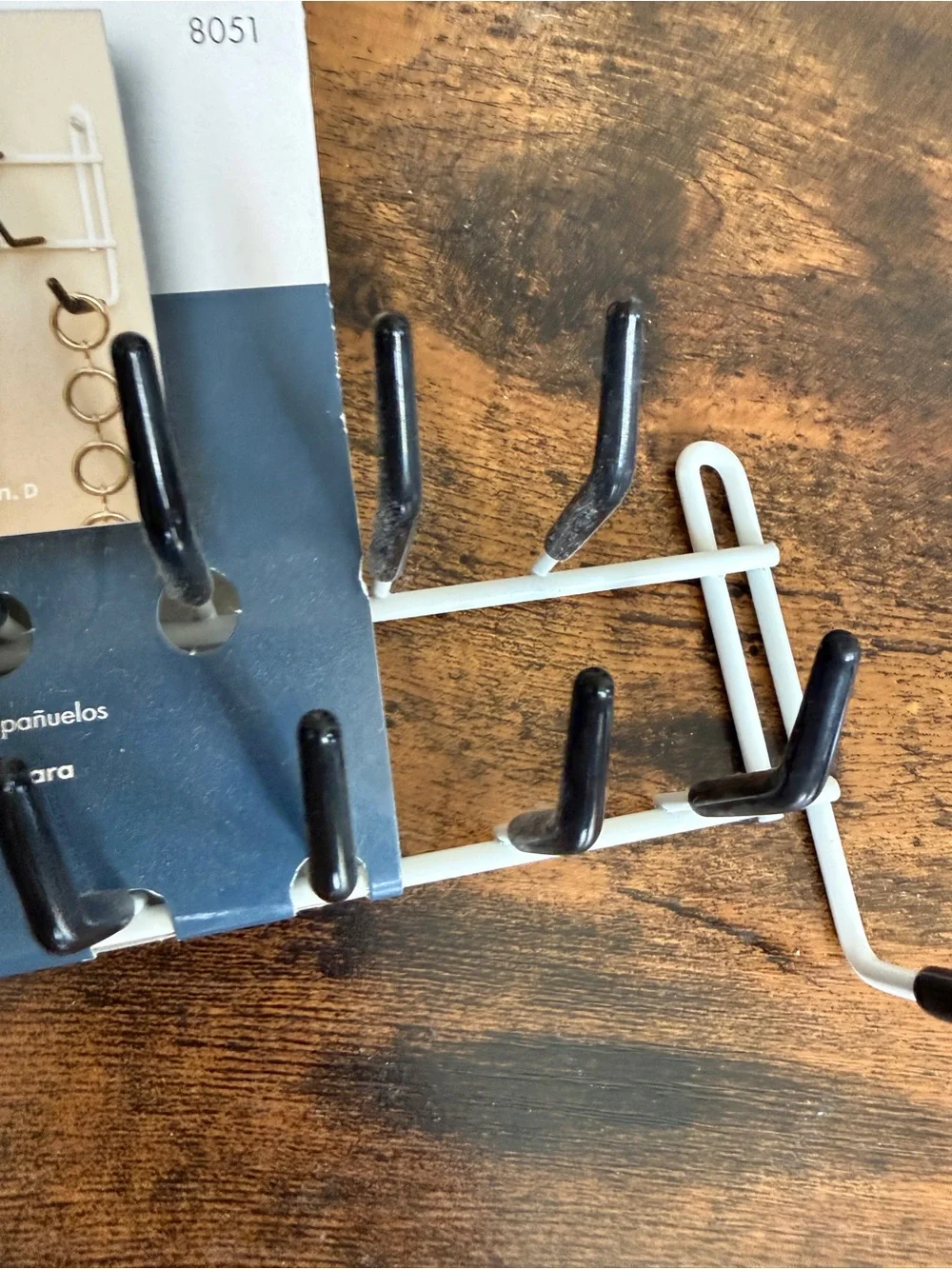 ClosetMaid Black and White Tie & Belt Rack - Wall-Mount Organizer new